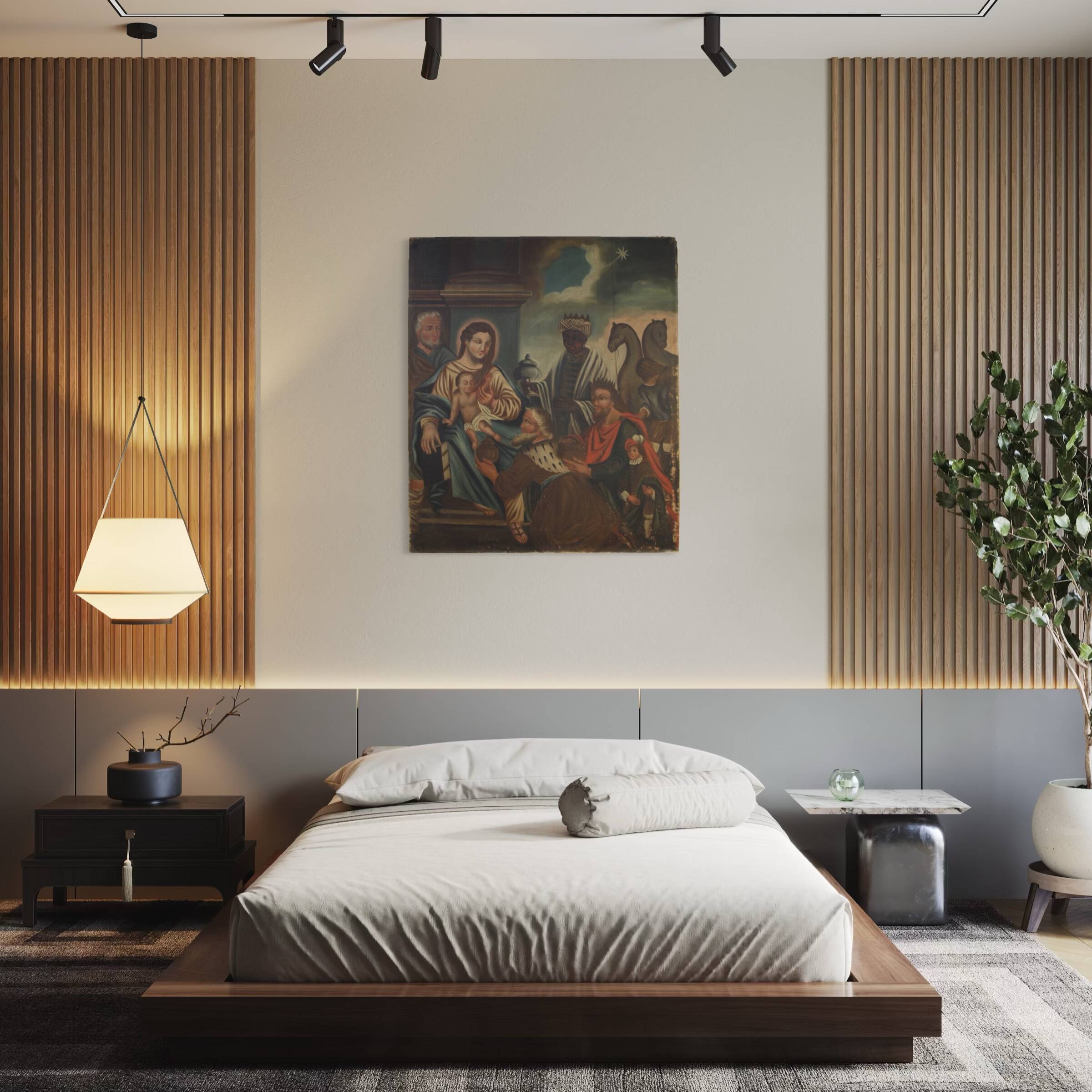 19th century Spanish painting Adoration of the Magi