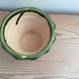 Glazed terracotta flowerpot