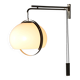 Vintage Space Age wall lamp in methacrylate and metal, 1970s design.