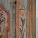 Rustic Farmhouse Painted Folk Art Bridal Cabinet dated 1806