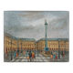 Michel Pabois : Paris, la place Vendôme, huile sur toile originale signée