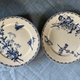 Lot of 7 plates, motiv flower and butterfly
