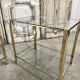 Pair of bronze side tables