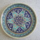 Oriental plate blue and turquoise tones