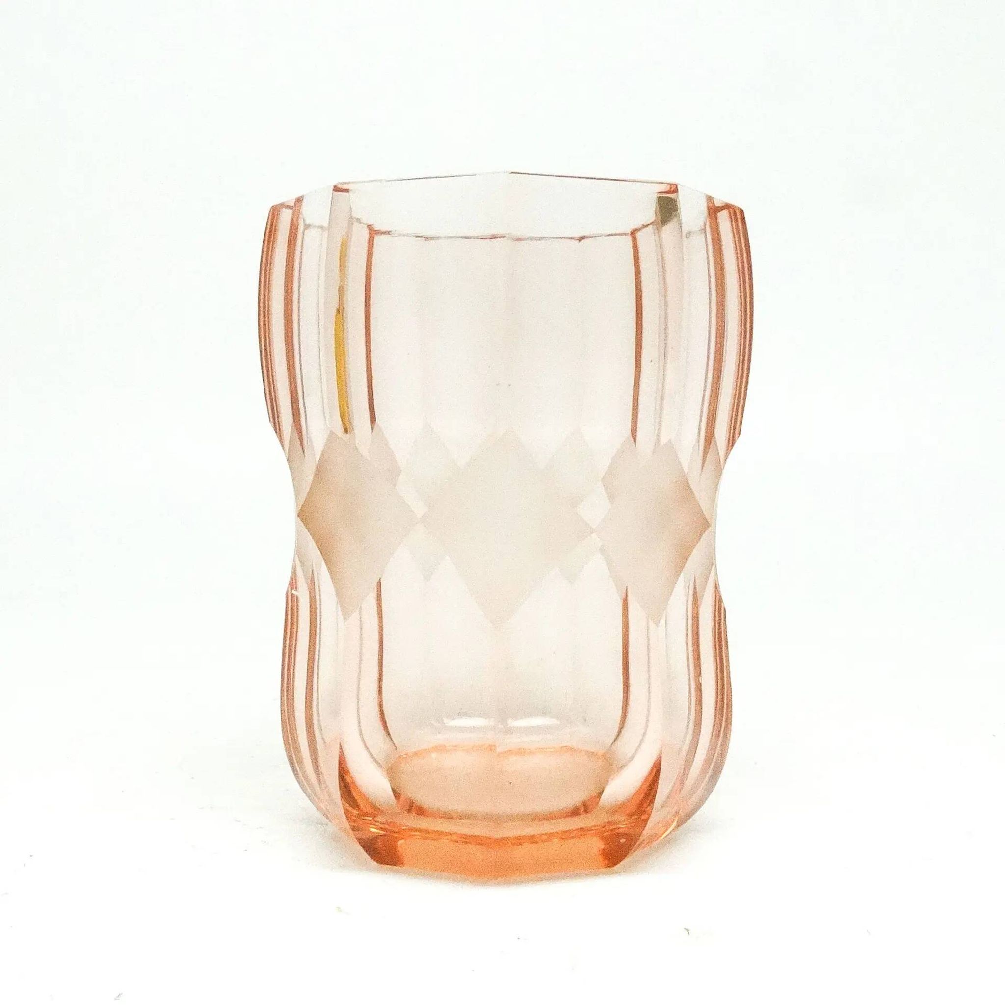 Art Deco vase, crystal, Moser, Czechoslovakia, 1930s