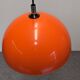 Suspension dome Space Age in hard orange plastic, France circa 1970.