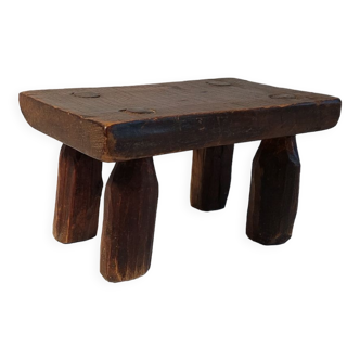 Vintage pine stool, mountain