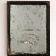 Antique French mirror from the late 19th century with a black painted frame.