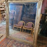Golden mirror xixth period restoration 132×110cms