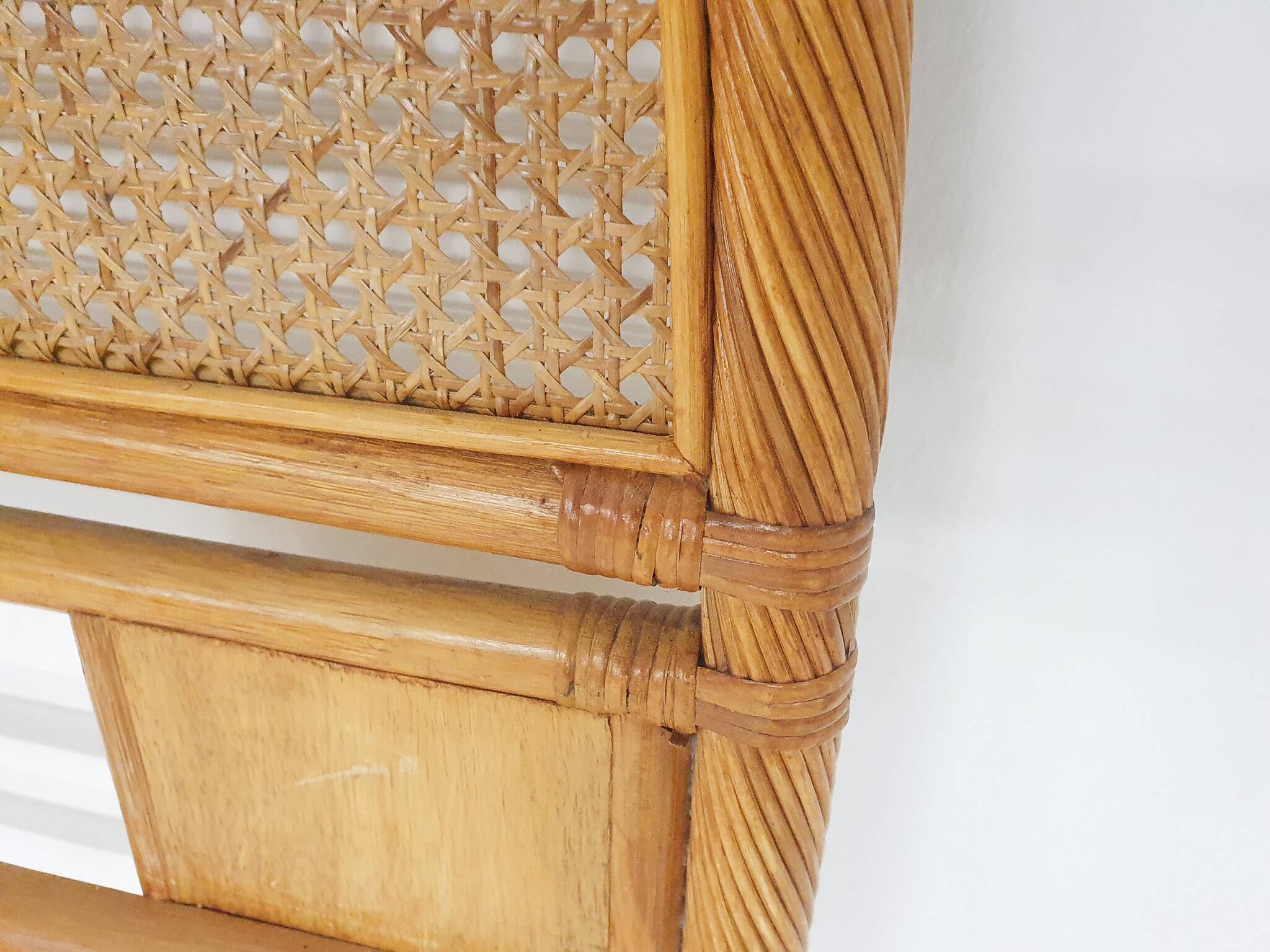 Mid-century rattan head board, 1970's