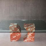 Marble and glass table