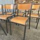 Lot de 8 chaises industrielles école  vintage collectivités mullca delagrav