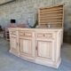 Buffet in solid cherry wood, fully sandblasted.