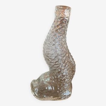Moulded glass fish bottle