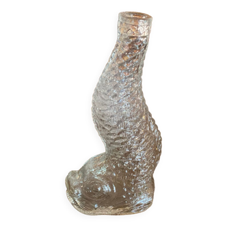 Moulded glass fish bottle