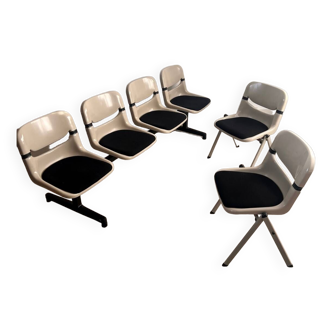 Banc d'attente et 2 chaises « dorsal » design giancarlo piretti et emilio ambas pour openark annees  90 vintage