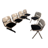 Banc d'attente et 2 chaises « dorsal » design giancarlo piretti et emilio ambas pour openark annees  90 vintage