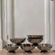 Set of 6 vintage stainless steel cups