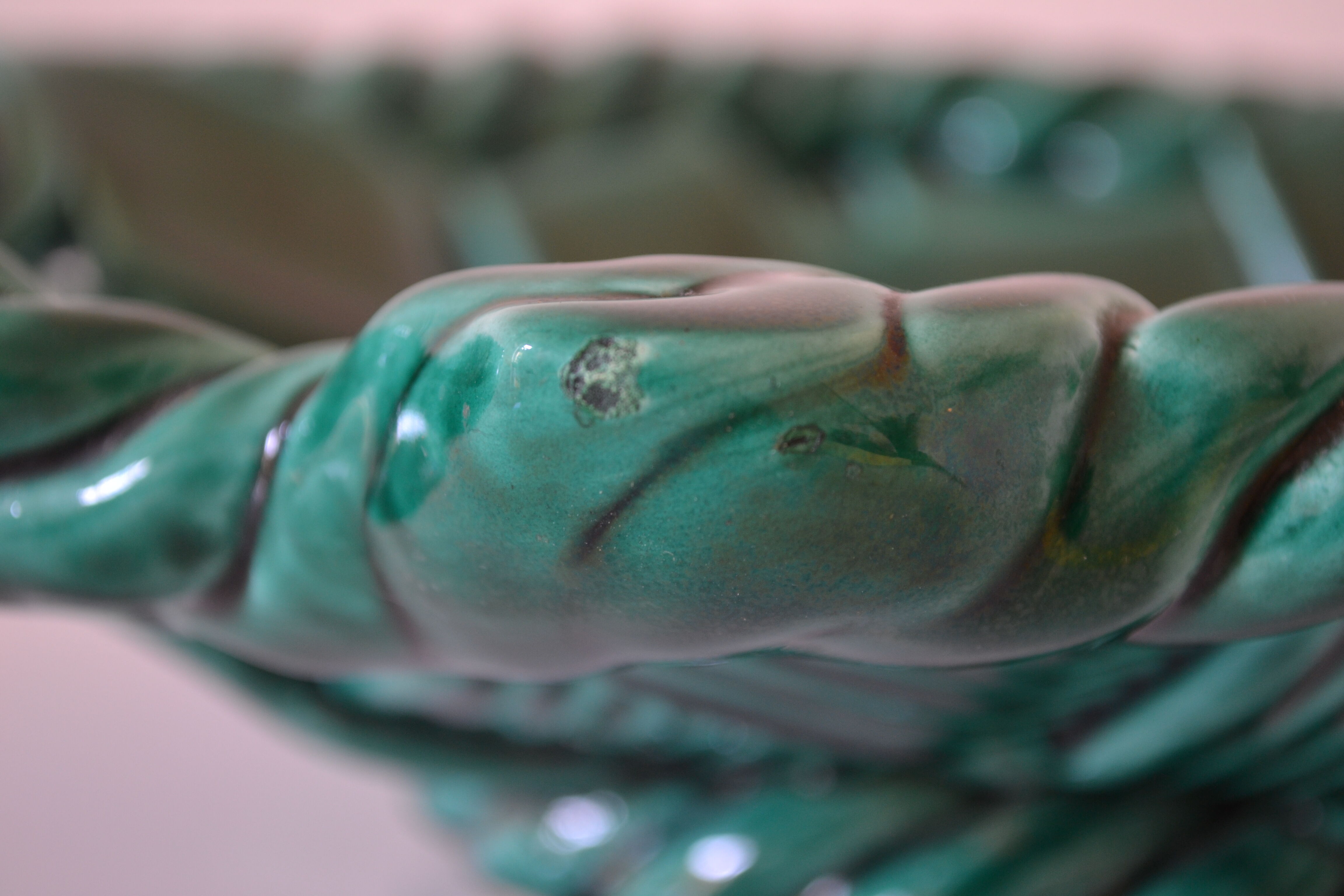 Ceramic fruit cup braid vintage years 60 fpp vallauris