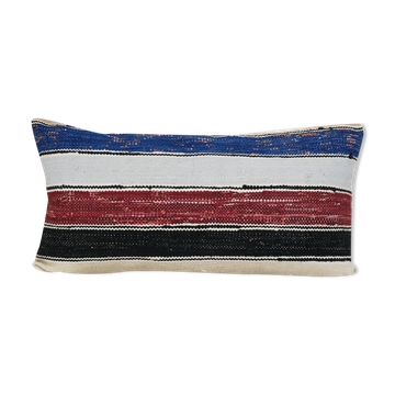 14" x 26" Oriental Boho pillow Kilim pillow cover Chair pillow Small Oblong, Turkish Lumbar Kilim