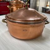 Antique solid tin-plated copper set – French manufacture – Gaillard