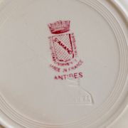 Vintage hollow plate from Saint-Amand, ironstone, Antibes design.