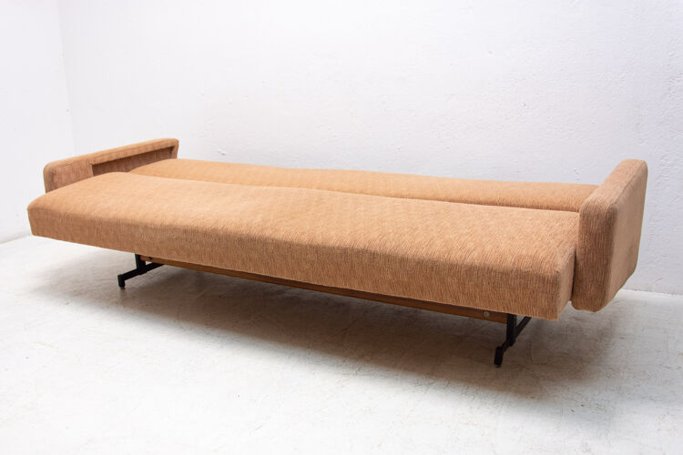 Canapé-lit pliant du milieu du siècle, années 1970, Tchécoslovaquie