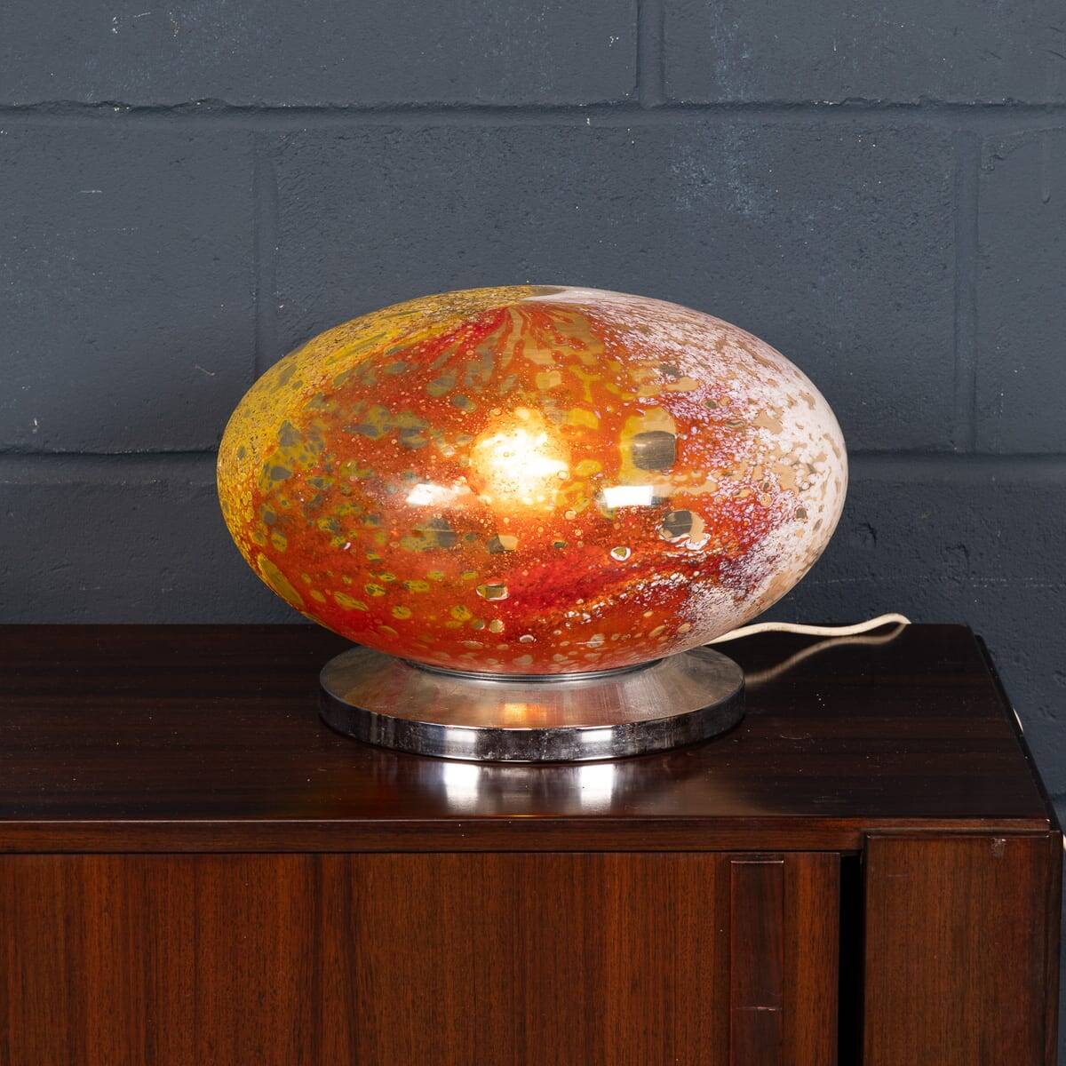 Vintage 20thc italian murano art glass table lamp c.1970