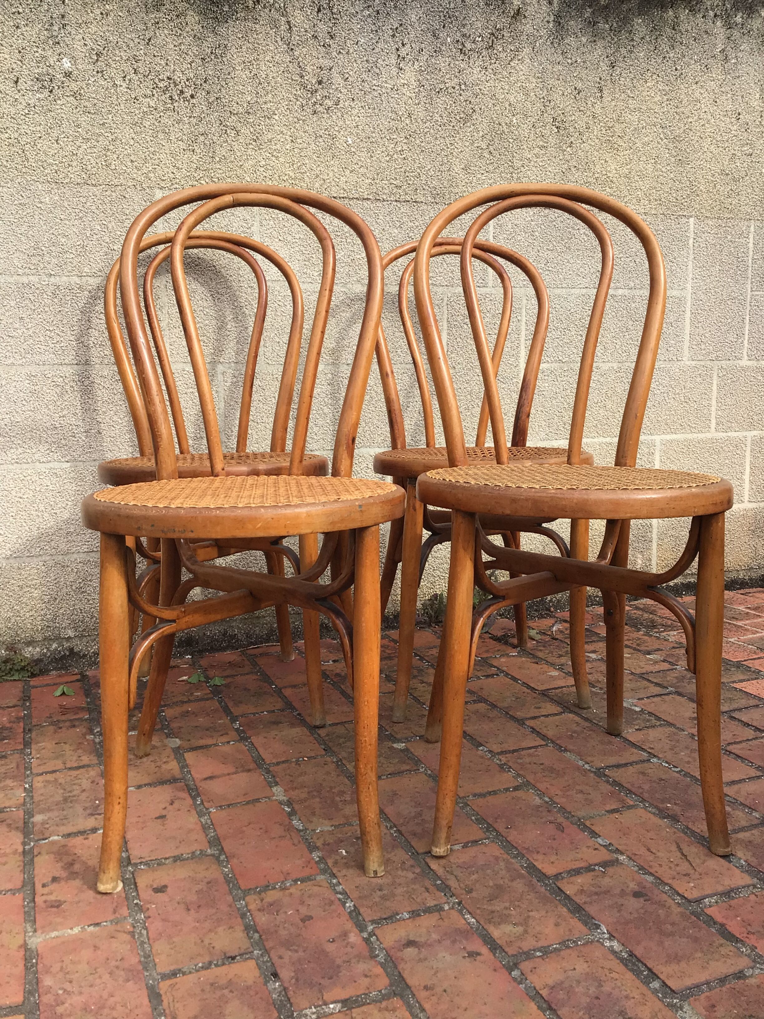 Series of 4 sgdg patented bistro chairs