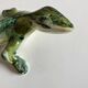 Provence 1970 XXL lizard in green glazed stoneware