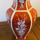 Red and gold porcelain vase