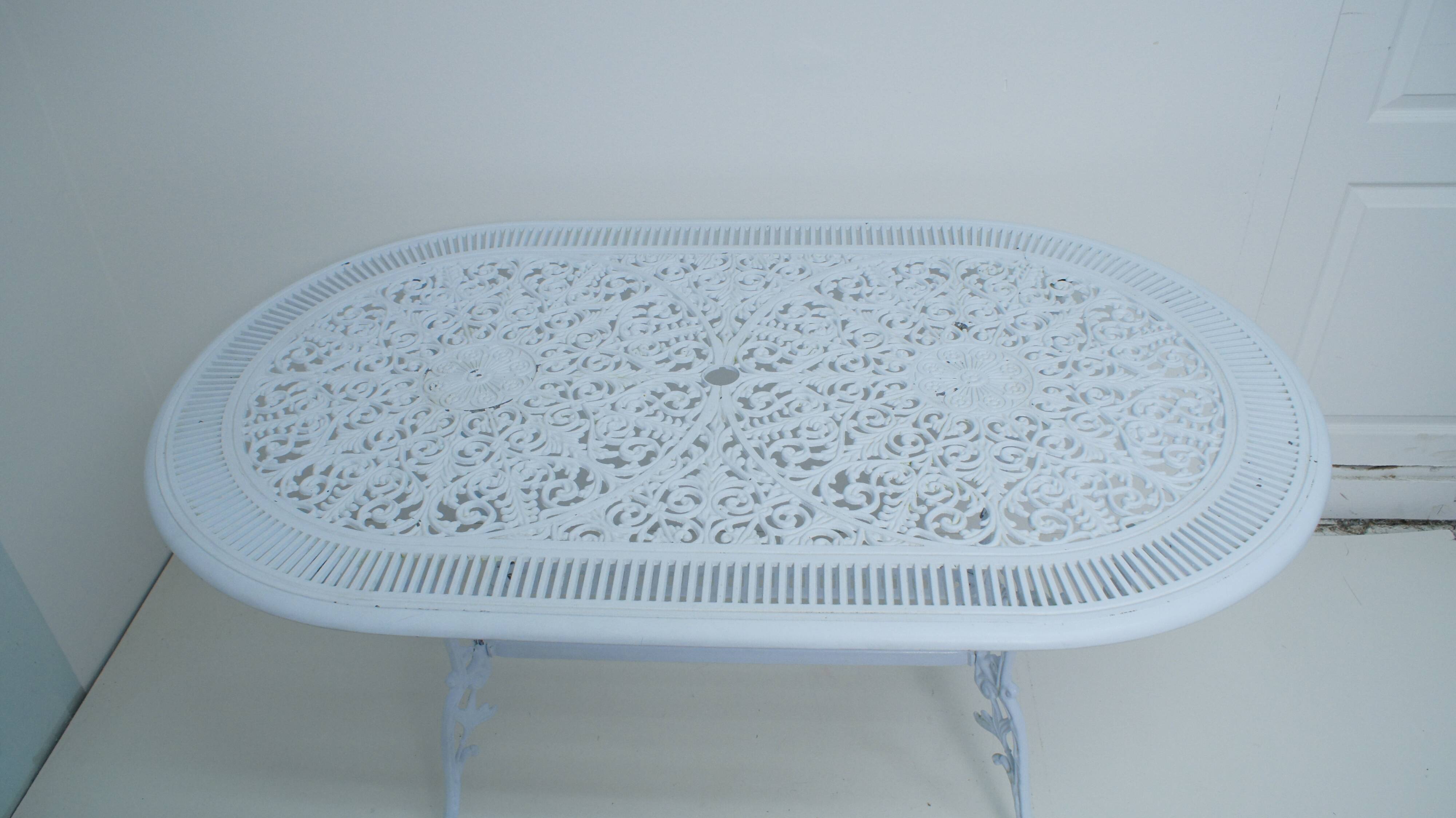 Crafted aluminum garden table