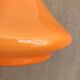 Set of three orange opaline suspensions from the 1970s Space Age.