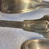 Silver metal housewife 6 spoons, 6 forks