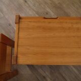 Pair of vintage elm bedside tables by Doubinsky brothers