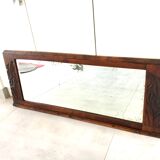 Large vintage mirror 40s oak frame 103x42cm