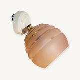 Vintage pink globe wall lamp