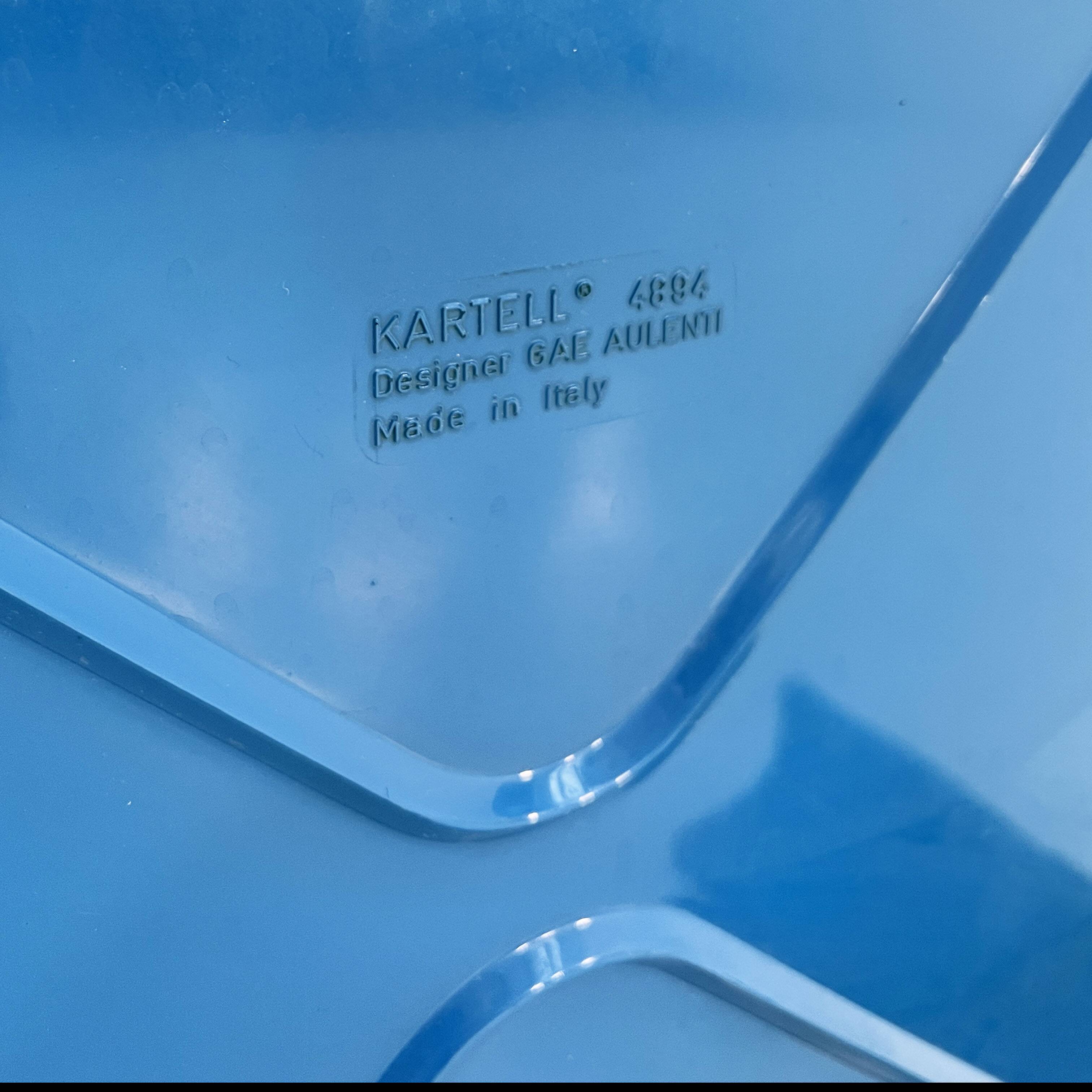 Blue coffee table model 4894 by Gae Aulenti for Kartell, 1970