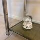 Chrome and smoked glass shelf