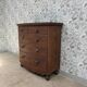 Large antique English chest of drawers (renovated)