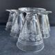 6 verres à porto – cristal guilloché – art déco