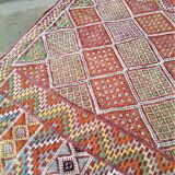 Old kilim handmade wool oriental rug - 150 x 81cm