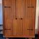 Wicker rattan bamboo wardrobe 1950 1960