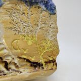 Ceramic pottery vase in relief signed angilella