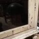 Beige lacquered teak sideboard
