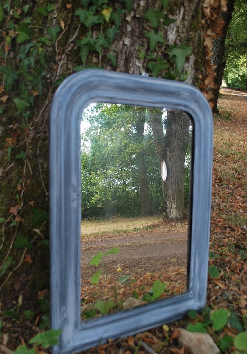 Old patinated mirror - 71x53cm