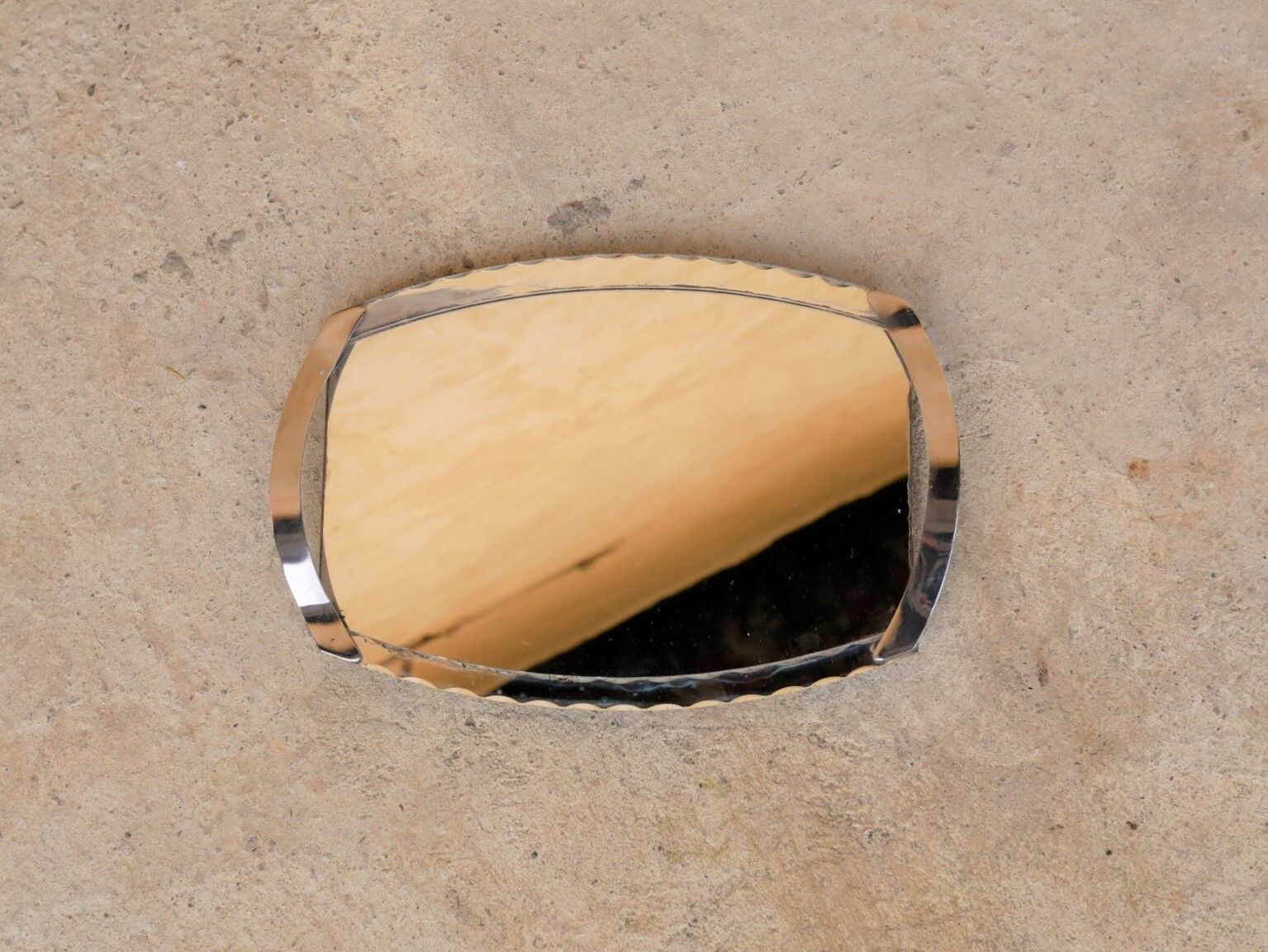 Art Deco bevelled mirror tray