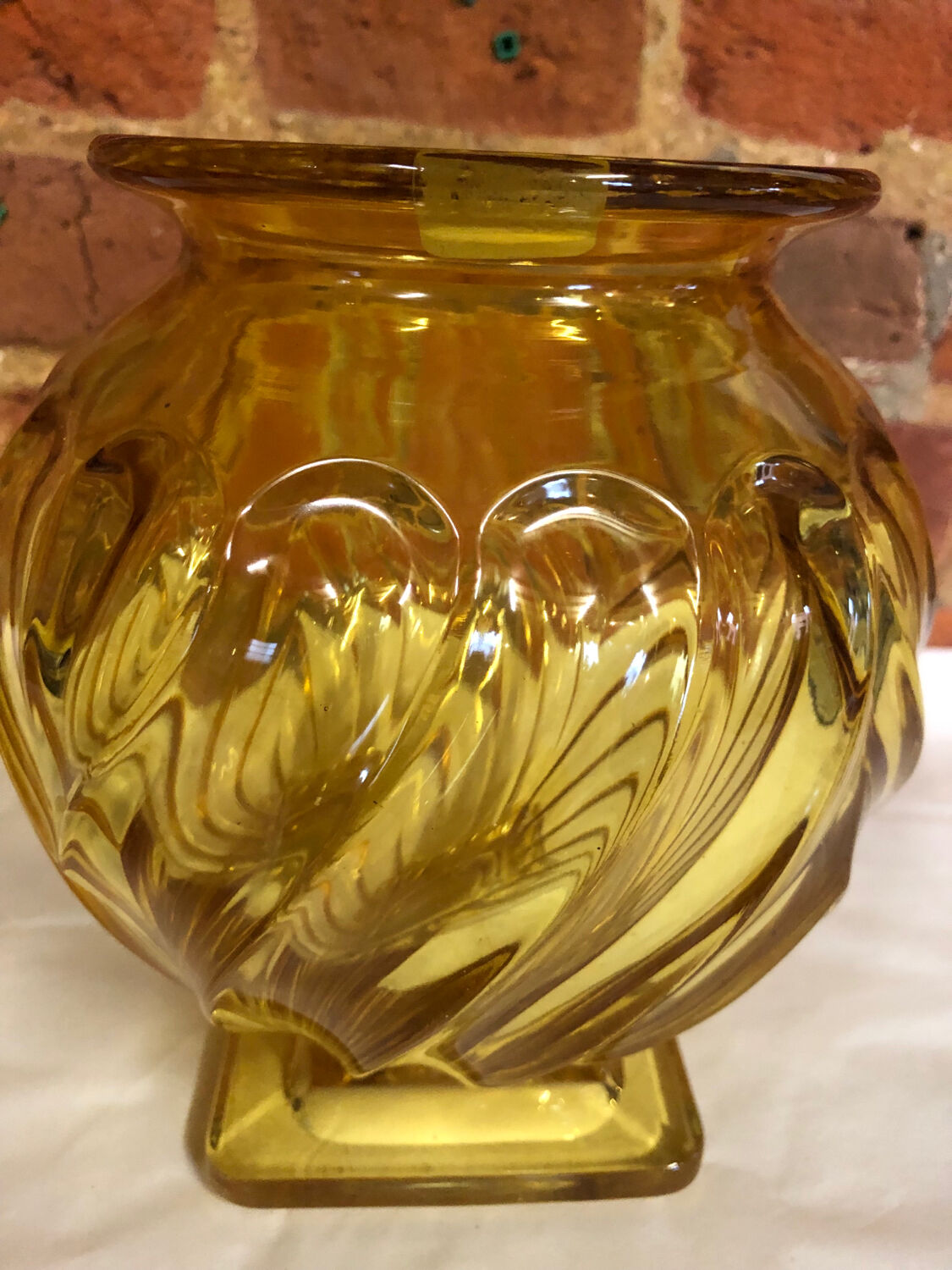 Art Deco crystal vase