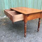 Louis Philippe style farmhouse table in solid cherrywood