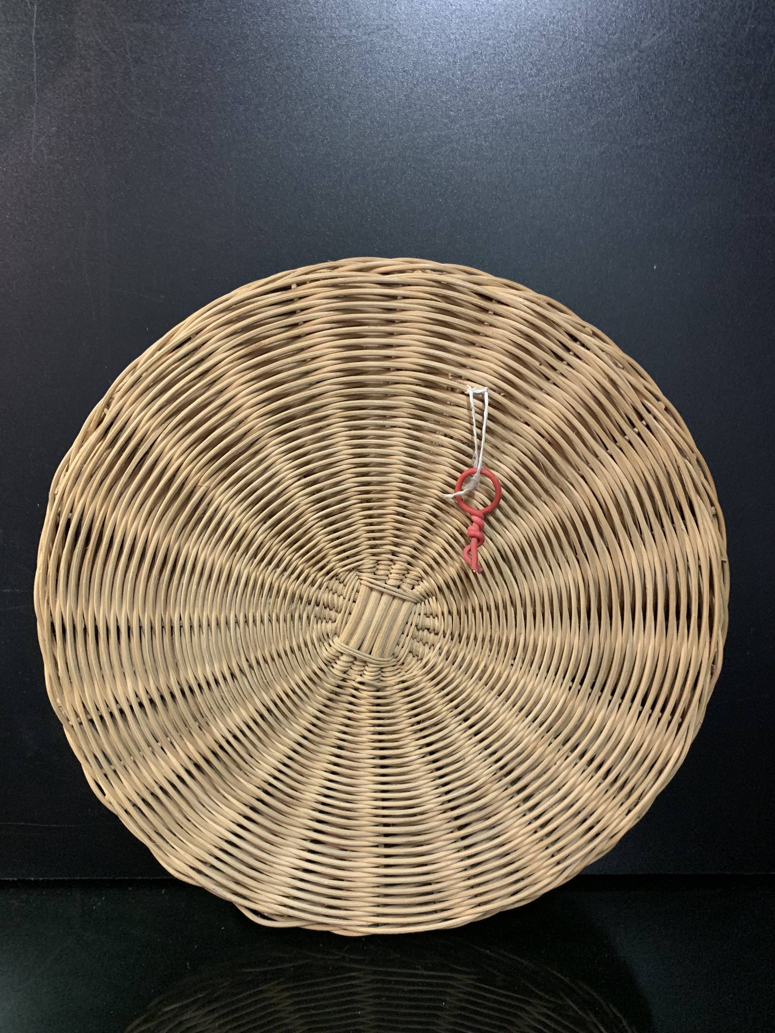 Vintage wicker mirror